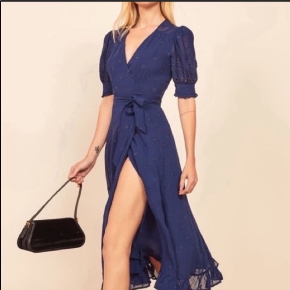 Reformation Annalise Midi Wrap Dress
